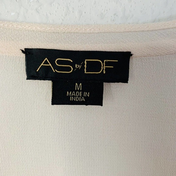 AS by DF Soft Pink Sequin Double Layer Sheer Blouse - Picture 4 of 5